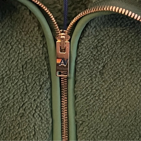 TEDDY APRES HALF ZIP COLOR BLOCK JACKET - GARDEN GREEN - Picture 11 of 15